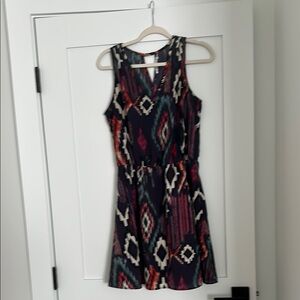 Collective Concepts Red and Black Sleeveless V-Neck Sundress